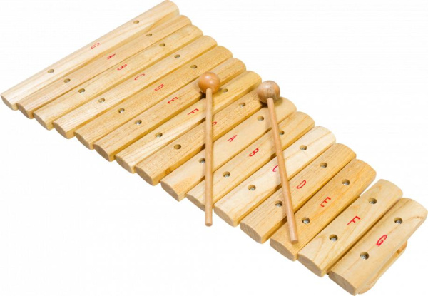 FX-15N Ксилофон (15 нот), цвет натуральный, 2 палочки, FLIGHT