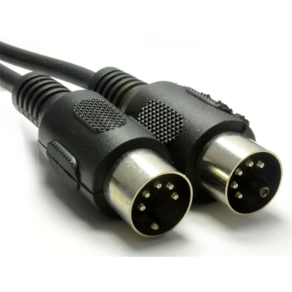 SX164-1 миди кабель, 1 м., пластиковые разъемы 5-pole Male DIN. QUIK LOK 