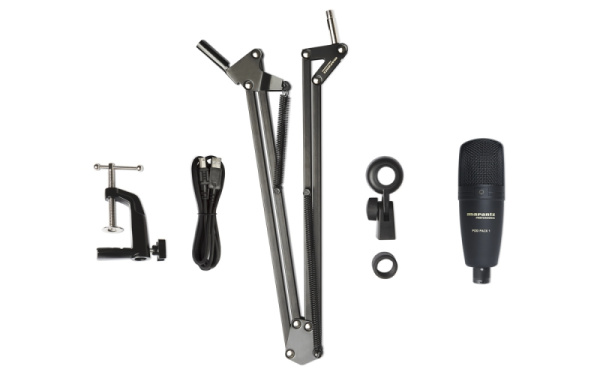 Pod Pack 1 USB-конденсаторный микрофон с регулируемым настольным микрофонным креплением. Marantz