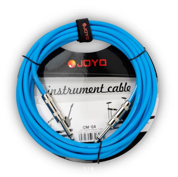 CM-04-BL Кабель инструментальный, синий, 4.5м, Joyo