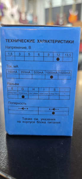 B12-1000 Блок питания нестабилизированный, 12В, 1А, 12Вт (адаптер). Robiton