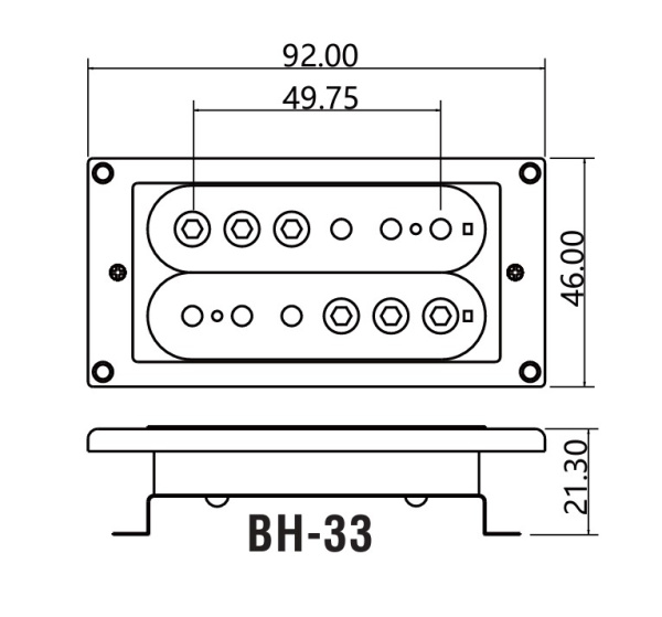BH-33Neck-WH Звукосниматель магнитный, хамбакер, нековый, белый, Belcat
