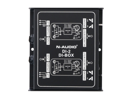 DI-2 D.I. Box Дибокс, Преобразователь сигнала для гитары, пассивный, N-Audio