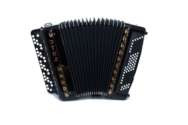 BN-40-BK (БН-40) Баян ученический двухголосный Этюд-205М2, 55х100-II, черный, Тульская гармонь