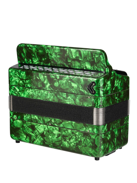 BN-40-GR (БН-40) Баян ученический двухголосный Этюд-205М2, 55х100-II, зеленый, Тульская гармонь