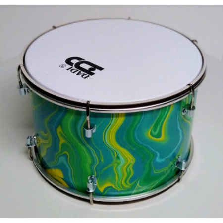 BD-10-2А1 Барабан детский 10" 25х21см, "Океан", палочки, ремень, Мастерская Бехтеревых