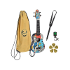 K2-SR Keiki Designer Series Укулеле сопрано, с чехлом и тюнером, Ortega