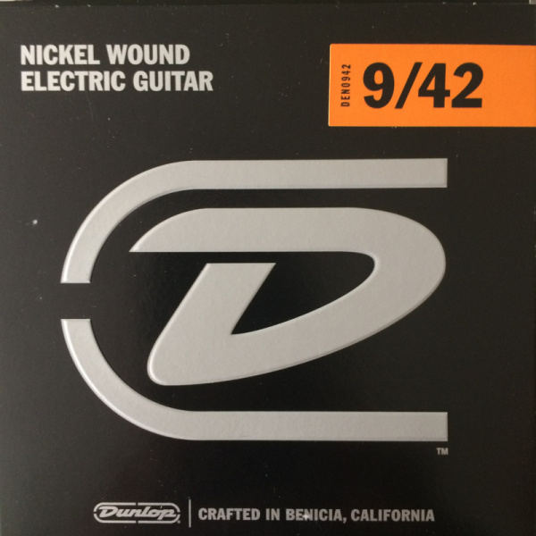 DEN0942 Комплект струн для электрогитары, никелированные, Light, 9-42, Dunlop