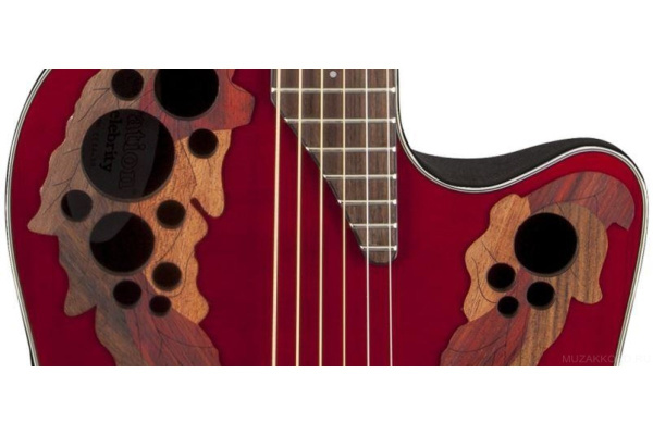 (TDN) Ovation CE44-RR Celebrity Elite Mid Cutaway Ruby Red электроакустическая гитара