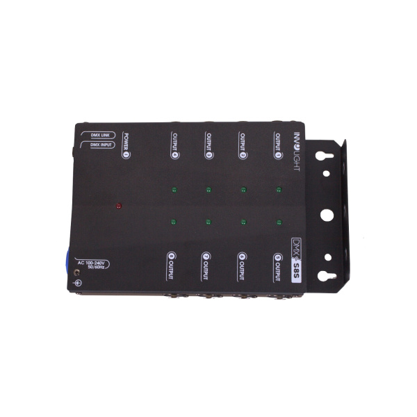 DMXS8S сплиттер DMX сигнала, 8 отдельных выходов + 1 линк, переключатель на 120 Ом, INVOLIGHT