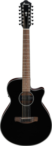 AEG5012-BKH Электроакустическая гитара, с вырезом, 12 струн, цвет - чёрный. IBANEZ
