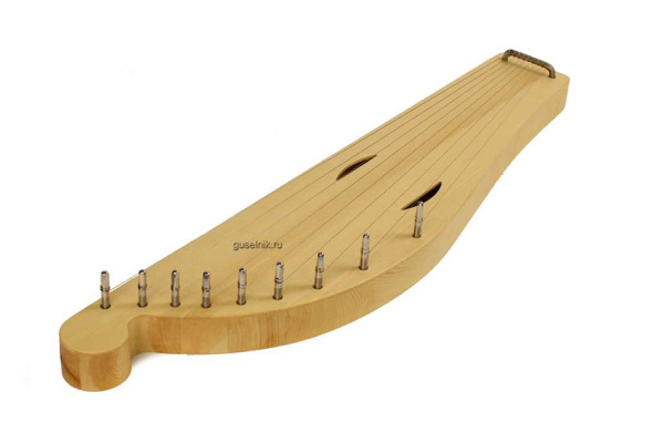 GU-10.03.09.11100 Гусли Ладья 9 струн, светлые, хвойные породы, Гусельник