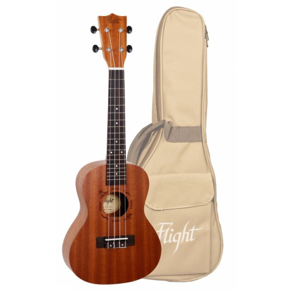 NUC310 Укулеле, концерт, корпус - сапеле, чехол в комплекте. FLIGHT