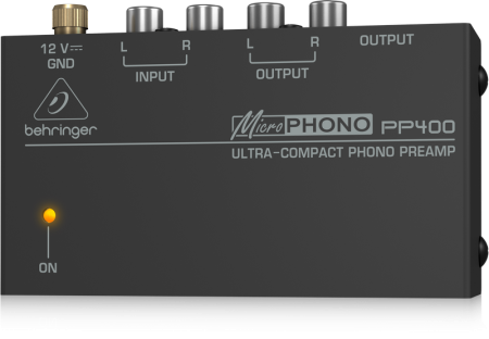 PP400 MICROPHONO Предусилитель-корректор для проигрывателей виниловых дисков (Phono) BEHRINGER