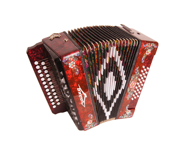 S6XLY-A-RD (S6XYL) Гармонь "Чайка 204" 25х25-II, красная, Шуйская гармонь