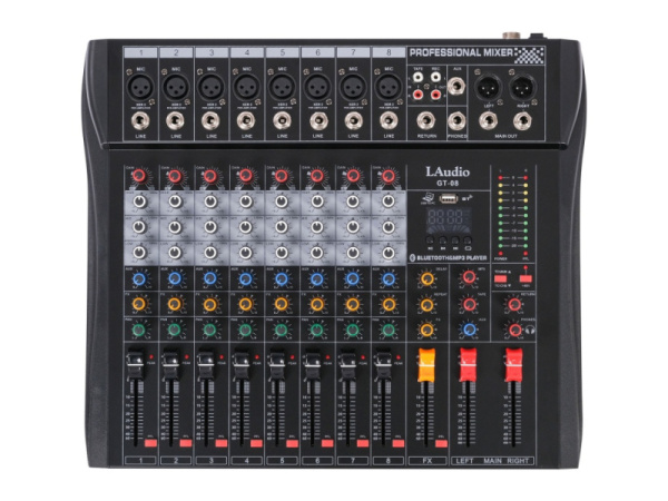 GT-08 Микшерный пульт, 8 каналов, серия PRO, LAudio