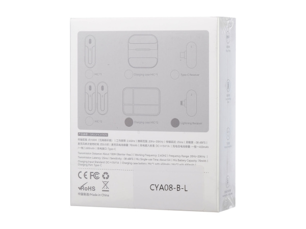 CYA08-B-L Микрофон беспроводной, Lightning, Simple Fly