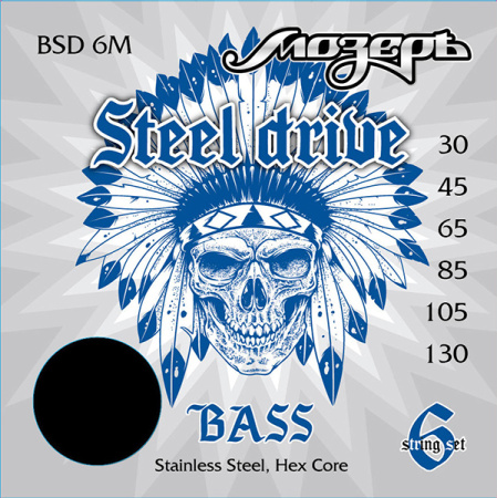 BSD 6M Steel Drive Комплект струн для 6-струнной бас-гитары, сталь, 30-130, Мозеръ