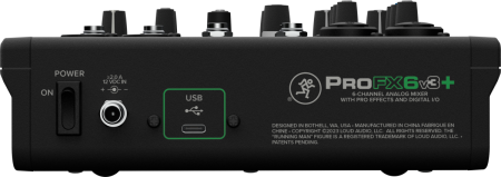 ProFX6v3+ 6-канальный микшер с процессором эффектов, режимами записи USB, Bluetooth. MACKIE