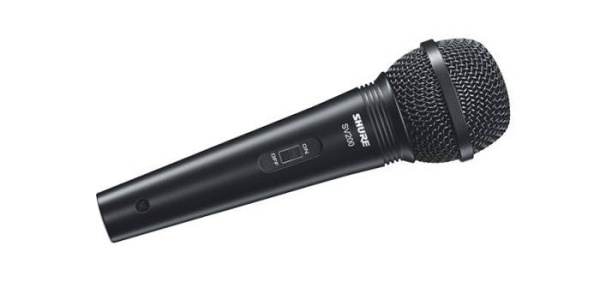 SV200-A с выключателем и кабелем XLR-XLR вокальный динамический микрофон. SHURE 