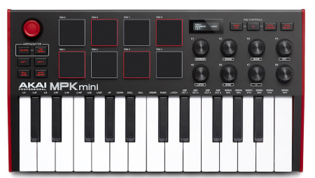 MPK MINI MK3 Black миди клавиатура с уменьшенными клавишами, AKAI PRO
