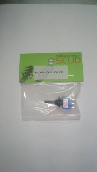 PON-ON-ONB ALPS 3-х позиционный микропереключатель ON-ON-ON, черный SCUD GOTOH (Made in Japan)