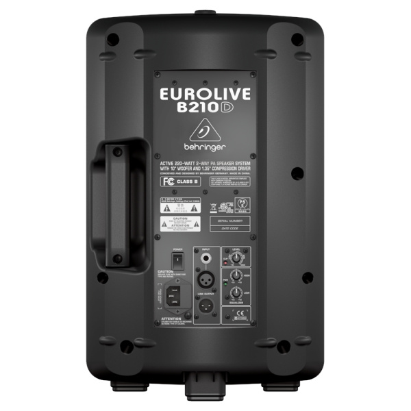 B210D - активная двухполосная акустическая система, 10"+1,35", 200Вт., би-амп, класс D, BEHRINGER