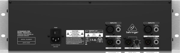 FBQ6200HD 2-канальный 31-полосный графический эквалайзер с FBQ систем. BEHRINGER