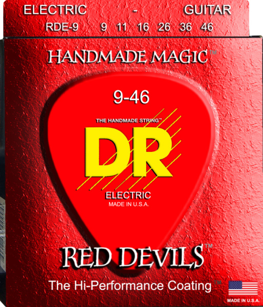 RDE-9/46 RED DEVILS™ Комплект струн для электрогитары, посеребрёная/никелированая сталь, 9-42, DR