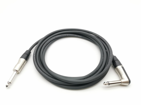 (LUT) E71-JR-J-0500-0 Кабель гитарный (инструментальный) Jack-Jack угловой, 5м, ZZcable
