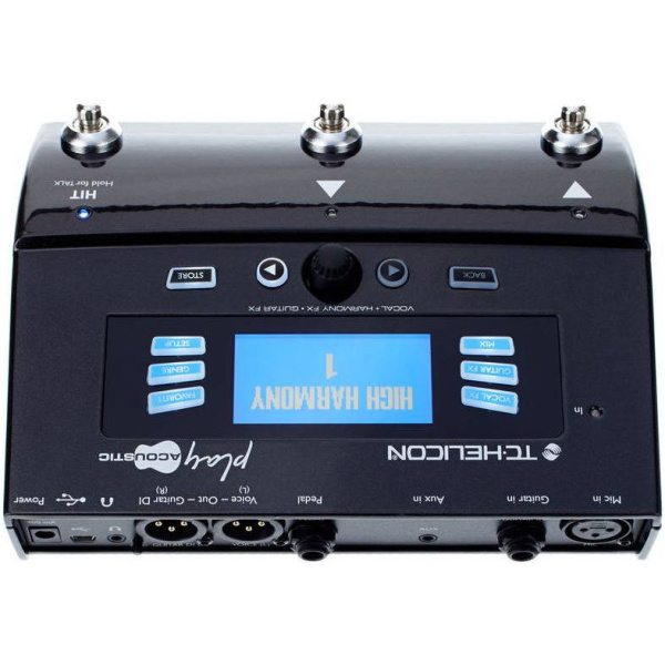 PLAY ACOUSTIC напольный процессор эффектов/гармонайзер для вокала и акустической гитары. TC HELICON 