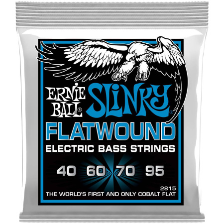 2815 Extra Slinky Flatwound Bass Комплект струн для 4-cтрунной бас-гитары (40-95), Ernie Ball