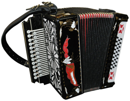 G-3-BK  Г-3 Гармонь "Куликово поле", 25х25–III, черная, Тульская Гармонь