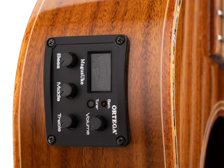 CAIMAN-BS-GB Lizard Series Укулеле-бас со звукоснимателем, с ладами, с вырезом, с чехлом, Ortega