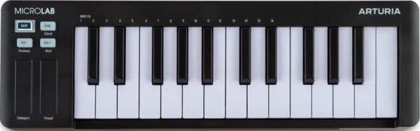 MicroLab MK3 Black MIDI-клавиатура, 25 клавиш, черный цвет. ARTURIA 