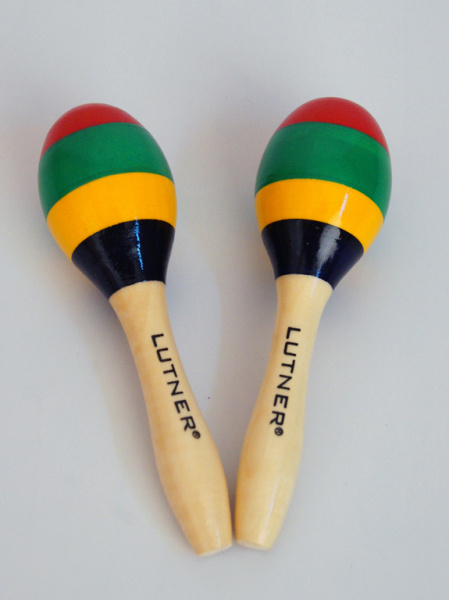 M8-1 Деревянные маракасы на ручке диаметр 4.5cм, длина 15.5см. Fleet 