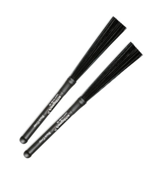 BRC02 Щётки для кахона, цвет: черный, пара. SCHLAGWERK