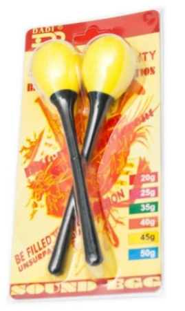 SE3 Маракасы на длинных пластиковых ручках, пара, Разного цвета и массы. DADI