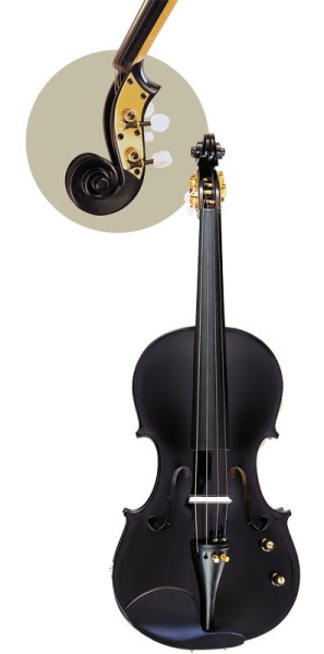 V100E-BK Electric Скрипка со звукоснимателем, размер 4/4, черная, Hora