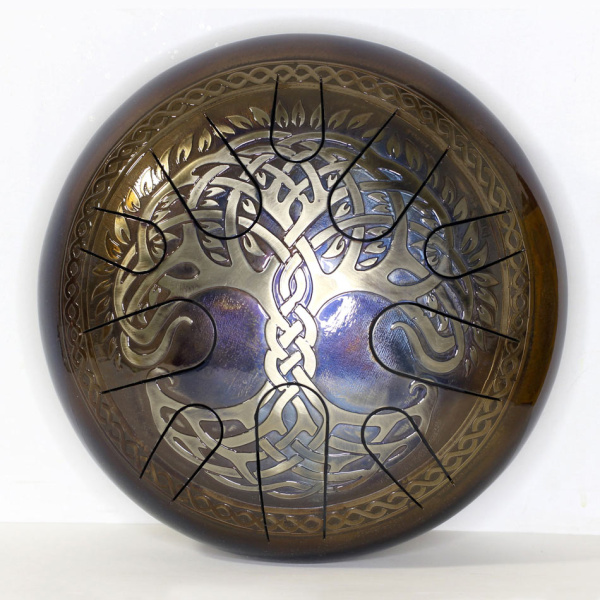 AL30-DM-TR Глюкофон 30см Дерево Жизни D Minor, палочки в комплекте, Мастерская Алатырь