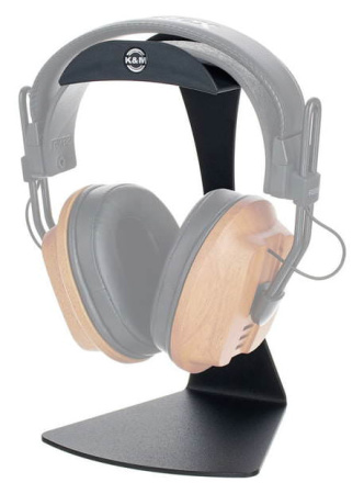 16075-000-56 настольная подставка для наушников с резиновым покрытием, черная. Konig & Meyer