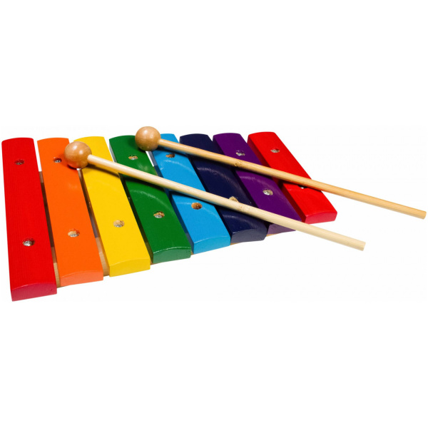 FX-8C Ксилофон (8 нот), разноцветный, 2 палочки. FLIGHT