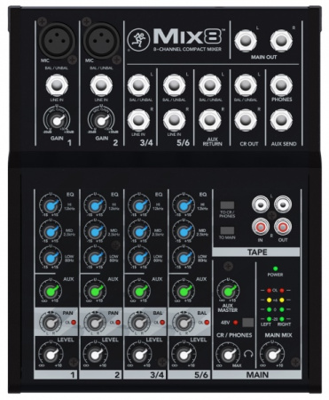 MIX8 8-канальный компактный микшер. MACKIE