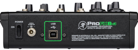 ProFX6v3 6-канальный микшер с процессором эффектов. MACKIE
